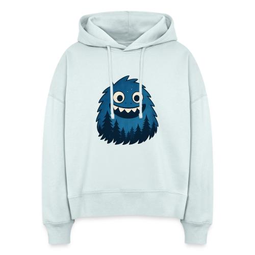 Whimsical Blue Forest Monster – Cute Cartoon Night - Stanley/Stella Nora Women's Organic Hoodie