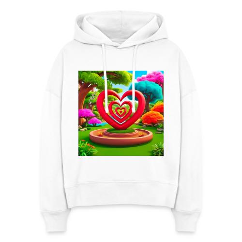 Triple heart landscape, nature, love, happiness - Stanley/Stella Nora Women's Organic Hoodie