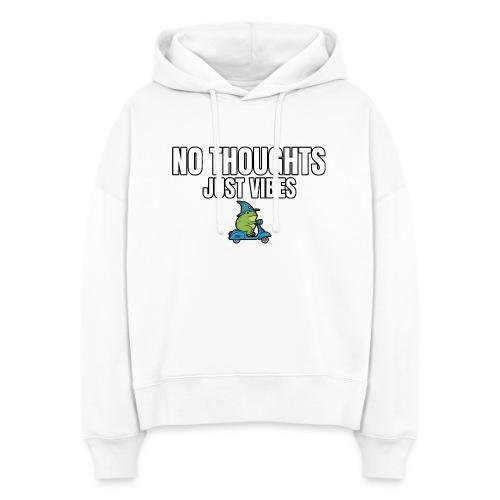 No Thoughts Just Vibes Funny Frog Shirt - Stanley/Stella Nora Women's Organic Hoodie