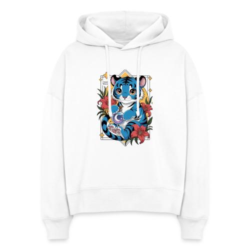 Mystic Blue Tiger Anime Potion Design – Cute tiger - Stanley/Stella Nora Women's Organic Hoodie