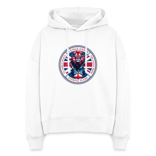 England Lion Emblem T Shirt, Flag Pride Gift - Stanley/Stella Nora Women's Organic Hoodie
