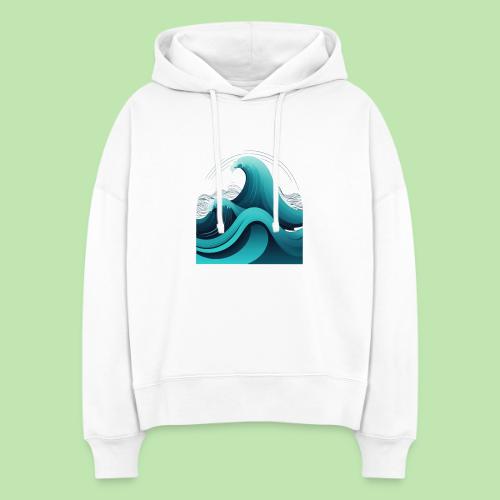 Dynamic Ocean Wave Illustration - Stanley/Stella Nora Women's Organic Hoodie