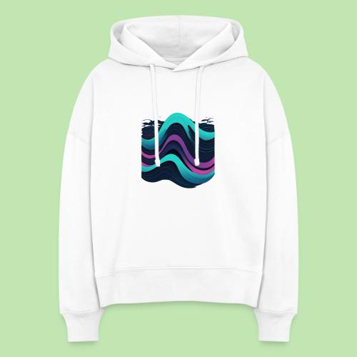 Abstract Wavy Ocean Pattern - Stanley/Stella Nora Women's Organic Hoodie