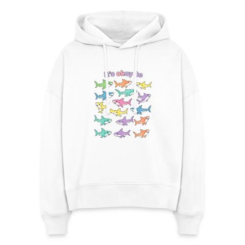 It’s Okay To – Cute Pastel Shark - Stanley/Stella Nora Women's Organic Hoodie