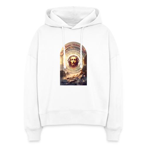Easter He Is Risen Sacred Face T Shirt, wife Gift - Stanley/Stella Nora Women's Organic Hoodie