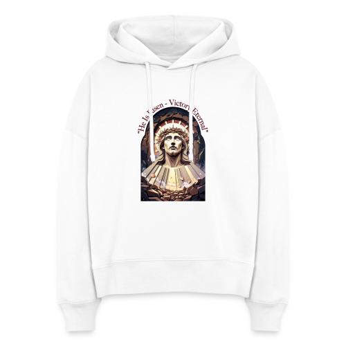 Easter He Is Risen Face of Christ T Shirt, Gift - Stanley/Stella Nora Women's Organic Hoodie