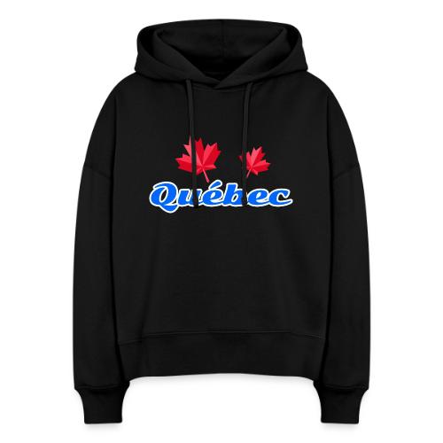 Québec with two red maple leaves - Stanley/Stella Nora Women's Organic Hoodie