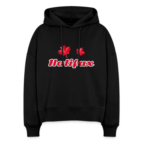 Halifax with two red maple leaves - Stanley/Stella Nora Women's Organic Hoodie