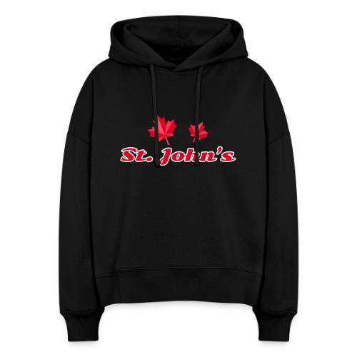 St. John's with two red maple leaves - Stanley/Stella Nora Women's Organic Hoodie