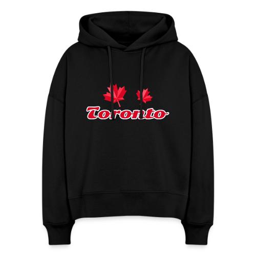 Toronto with two red maple leaves - Stanley/Stella Nora Women's Organic Hoodie