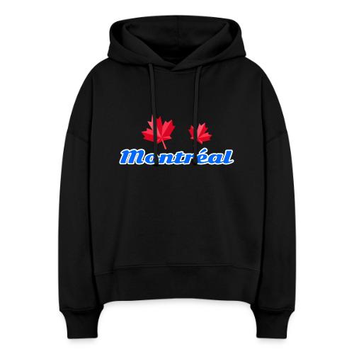 Montréal with two red maple leaves - Stanley/Stella Nora Women's Organic Hoodie