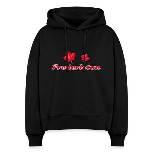 Fredericton with two red maple leaves - Stanley/Stella Nora Women's Organic Hoodie