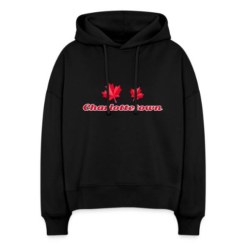Charlottetown with two red maple leaves - Stanley/Stella Nora Women's Organic Hoodie