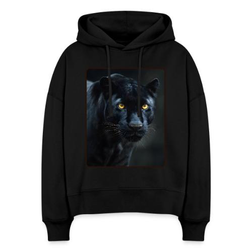 Black Panther Glowing Eyes Design - Stanley/Stella Nora Women's Organic Hoodie