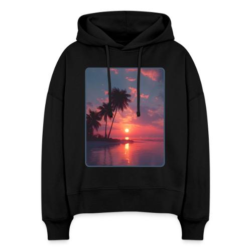 Tropical Sunset Ocean Reflection Design - Stanley/Stella Nora Women's Organic Hoodie