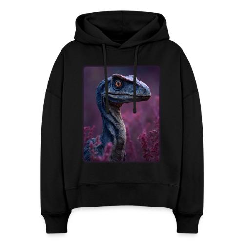 Blue Velociraptor Portrait Design - Stanley/Stella Nora Women's Organic Hoodie