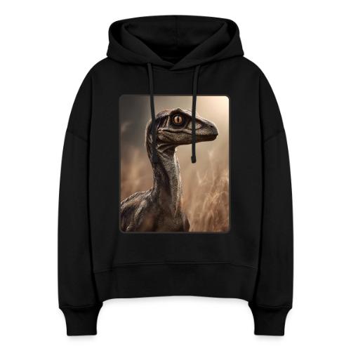 Velociraptor Feathered Portrait Design - Stanley/Stella Nora Women's Organic Hoodie