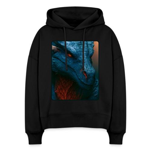 Turquoise Dragon Fire Eye Design - Stanley/Stella Nora Women's Organic Hoodie