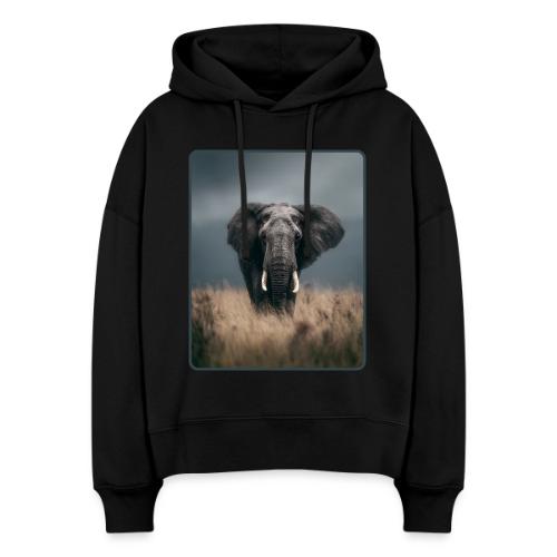 Majestic African Elephant Portrait Design - Stanley/Stella Nora Women's Organic Hoodie