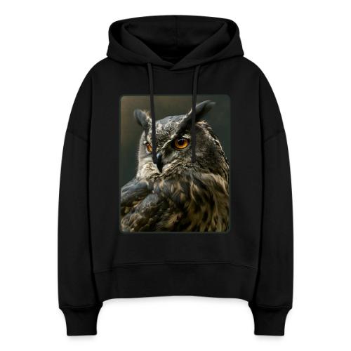 Eurasian Eagle Owl Portrait Design - Stanley/Stella Nora Women's Organic Hoodie