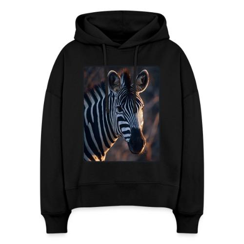 Majestic Zebra Sunset Portrait Design - Stanley/Stella Nora Women's Organic Hoodie