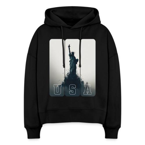 USA: Liberty Rising Over Manhattan - Stanley/Stella Nora Women's Organic Hoodie