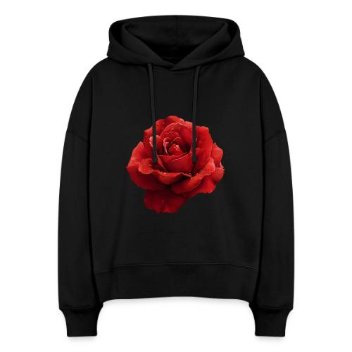 Rose: Crimson Dew Bloom - Stanley/Stella Nora Women's Organic Hoodie