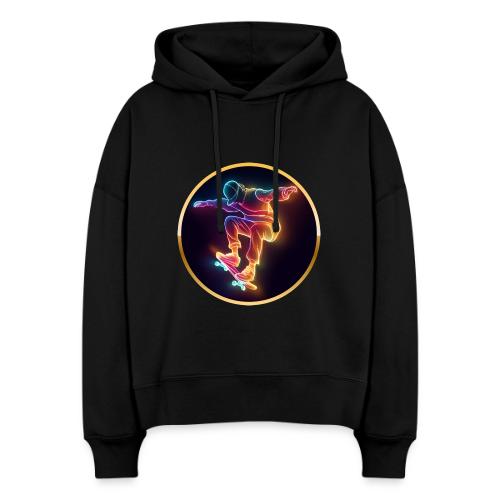 Skateboarding: Midnight Neon Skater - Stanley/Stella Nora Women's Organic Hoodie