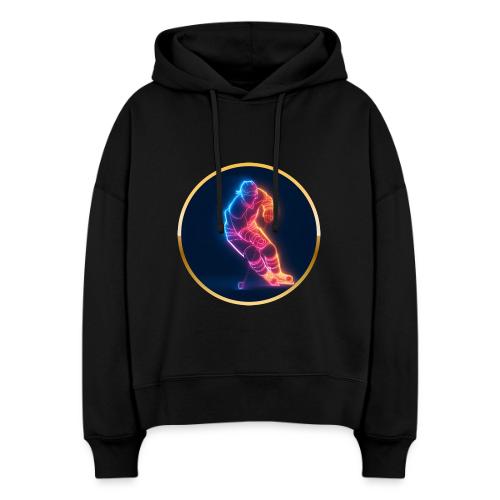 Hockey: Neon Hockey Sketch - Stanley/Stella Nora Women's Organic Hoodie