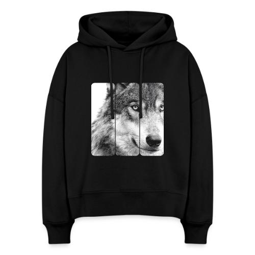 Wolf Face Triptych: Silent Alpha - Stanley/Stella Nora Women's Organic Hoodie