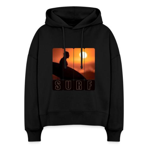 Surfing: Sunset Surf Panels - Stanley/Stella Nora Women's Organic Hoodie