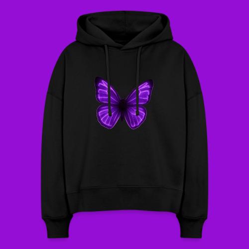 Neon Purple Butterfly - Stanley/Stella Nora Women's Organic Hoodie