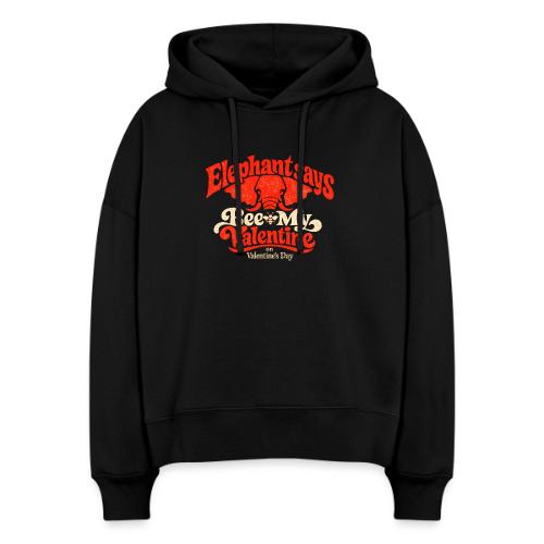 Retro Elephant Bee My Valentine Cute Couple - Stanley/Stella Nora Women's Organic Hoodie