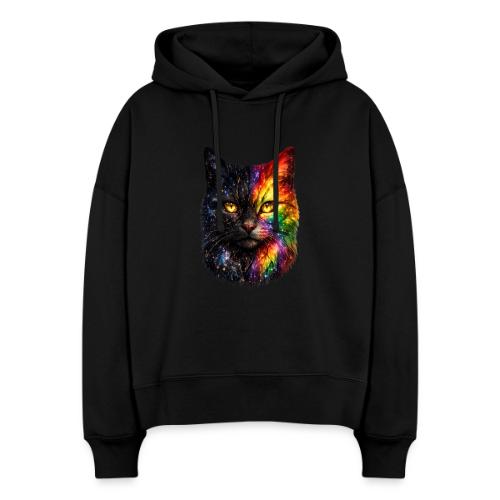 Cosmic Galaxy Rainbow Cat - Stanley/Stella Nora Women's Organic Hoodie