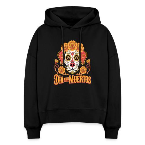 Dia De Los Muertos Dog Skull Flowers - Stanley/Stella Nora Women's Organic Hoodie