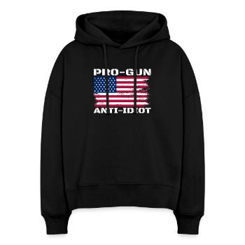 Pro-Gun Anti-Idiot - Stanley/Stella Nora Women's Organic Hoodie - black - Front