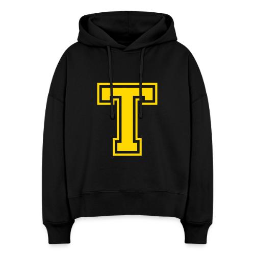 Letter T – Capital Athletic Alphabet Monogram - Stanley/Stella Nora Women's Organic Hoodie