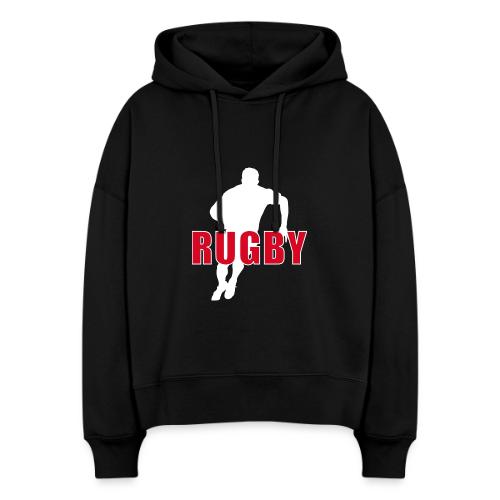 Bold Rugby Action Silhouette - Stanley/Stella Nora Women's Organic Hoodie