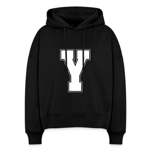 White Letter Y – Varsity Alphabet Monogram - Stanley/Stella Nora Women's Organic Hoodie