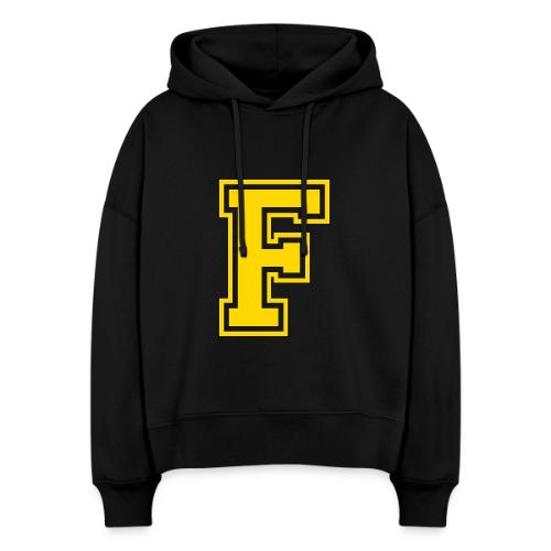 Letter F – Capital Athletic Alphabet Monogram - Stanley/Stella Nora Women's Organic Hoodie