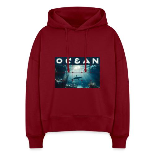 Ocean: Dolphin’s Serenity - Stanley/Stella Nora Women's Organic Hoodie