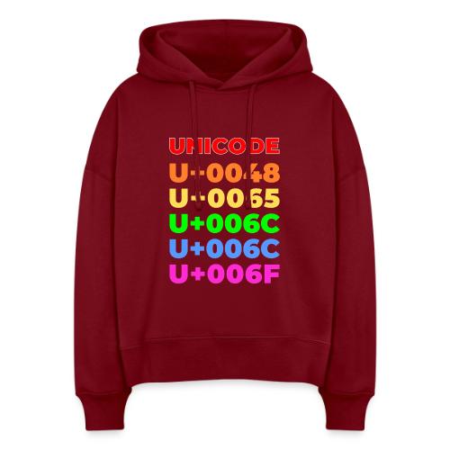 Hello, in unicode - Stanley/Stella Nora Women's Organic Hoodie