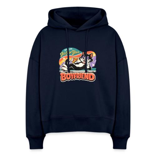 Sassy Cat Pride Pizza Retro Comic - Stanley/Stella Nora Women's Organic Hoodie