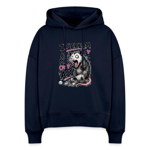 Funny Opossum Screaming Graphic Tee - Stanley/Stella Nora Women's Organic Hoodie