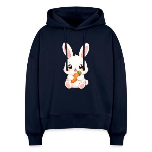 Cute Bunny Rabbit Holding Carrot – Kawaii Easter - Stanley/Stella Nora Women's Organic Hoodie
