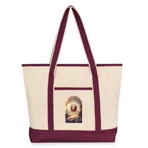 Easter He Is Risen Sacred Face T Shirt, wife Gift - Large Canvas Deluxe Tote