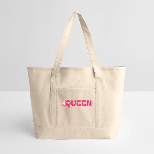 queen high resolution logo transparent 1 - Large Canvas Deluxe Tote