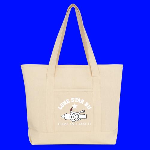 Lone Star BJJ - Come and Take It - White and Red - Large Canvas Deluxe Tote