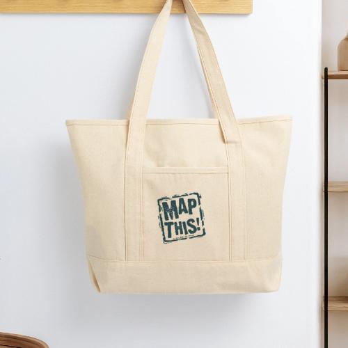 MapThis! Black Stamp Logo - Large Canvas Deluxe Tote