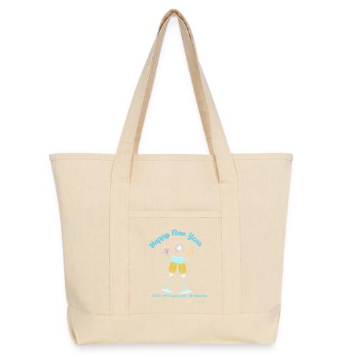Happy New Year 2026 Prosperity Design - Large Canvas Deluxe Tote